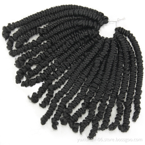 Spring Twist Crochet Braid hair 20Roots Black Color Passion Twist Synthetic Braiding Hair Extensions